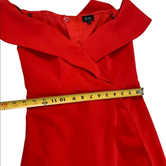 Bardot Red Bella Tulip Hem Dress Size 6/S - Picture 5 of 16
